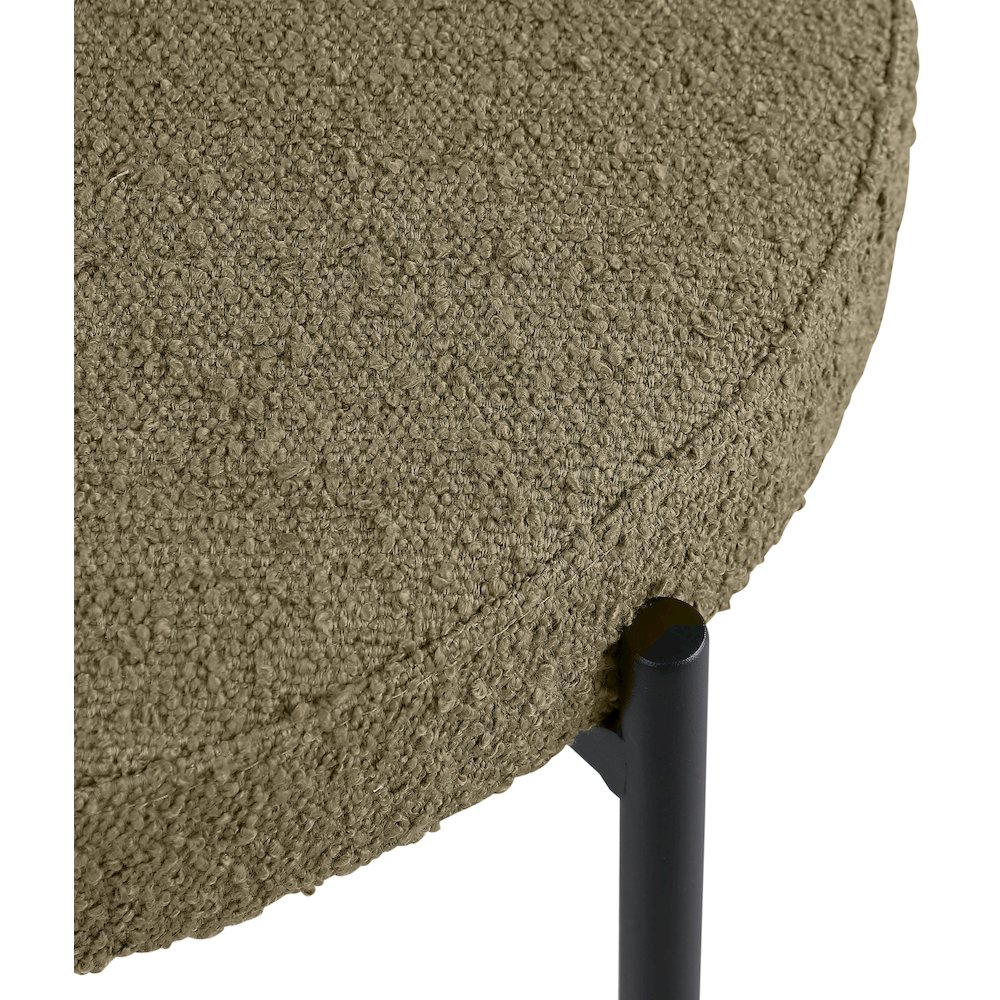 Beacon Olive Green Boucle Fabric Dining Chair, Set of 2. Picture 5