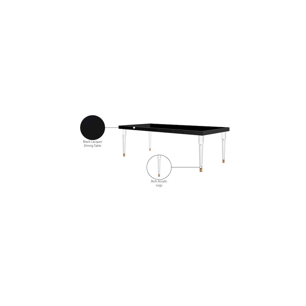 Bethany Black Dining Table. Picture 6