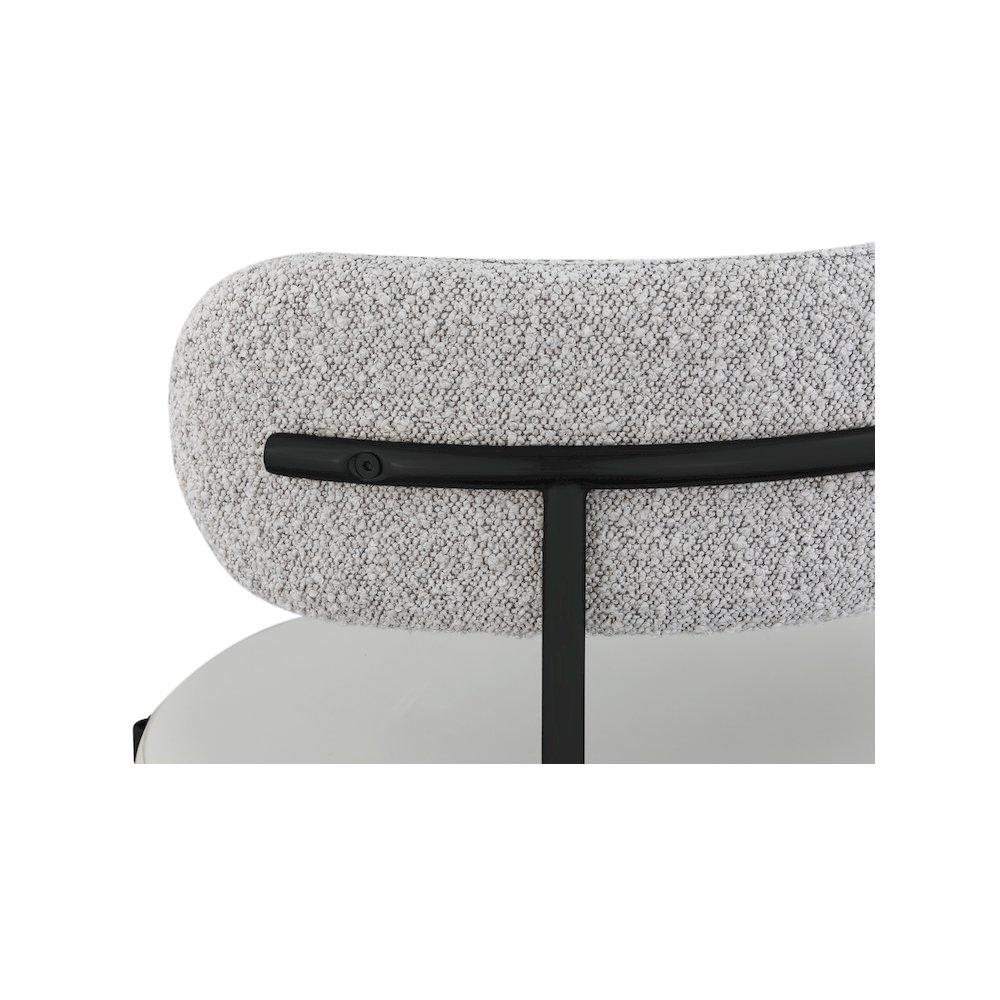 Beacon Taupe Vegan Leather and Boucle Fabric Dining Chair, Set of 2. Picture 6