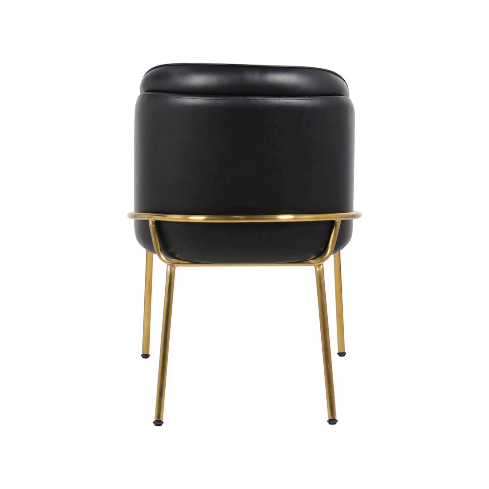 Jagger Black Vegan Leather Dining Chair, Set of 2. Picture 2