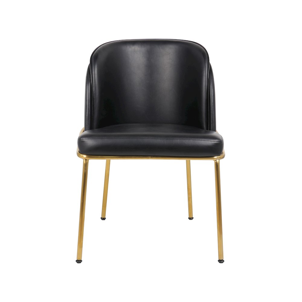 Jagger Black Vegan Leather Dining Chair, Set of 2. Picture 3