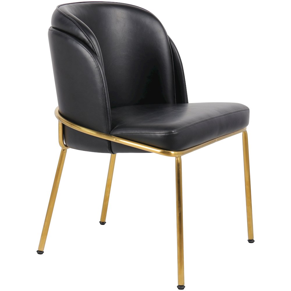 Jagger Black Vegan Leather Dining Chair, Set of 2. Picture 5