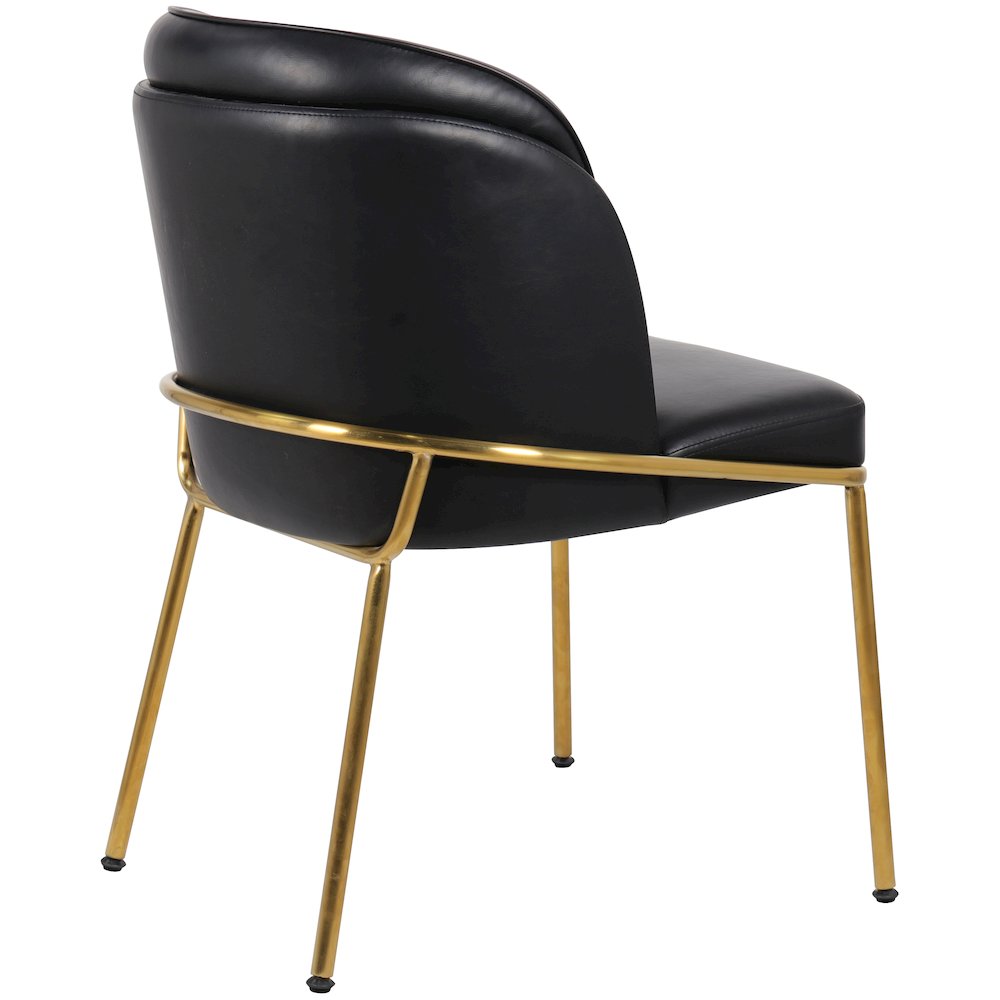 Jagger Black Vegan Leather Dining Chair, Set of 2. Picture 6