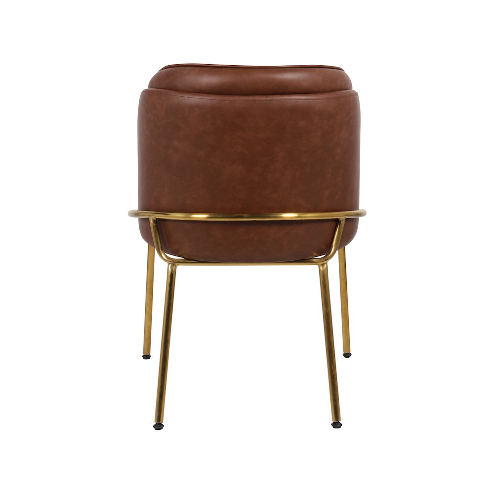 Jagger Brown Vegan Leather Dining Chair, Set of 2. Picture 2