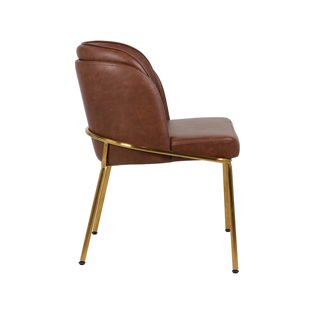 Jagger Brown Vegan Leather Dining Chair, Set of 2. Picture 4