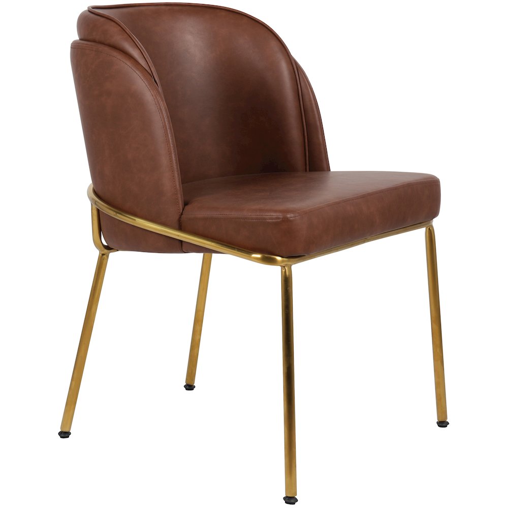 Jagger Brown Vegan Leather Dining Chair, Set of 2. Picture 5
