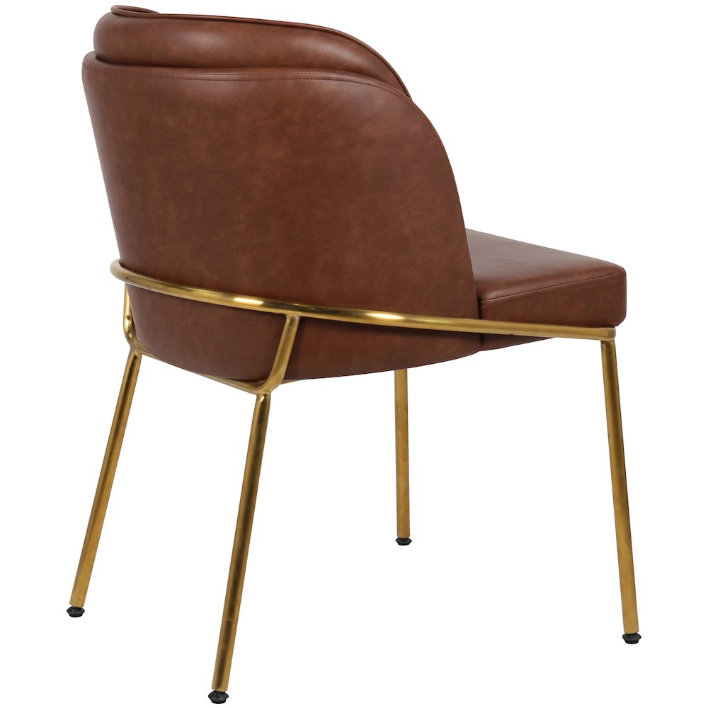 Jagger Brown Vegan Leather Dining Chair, Set of 2. Picture 6
