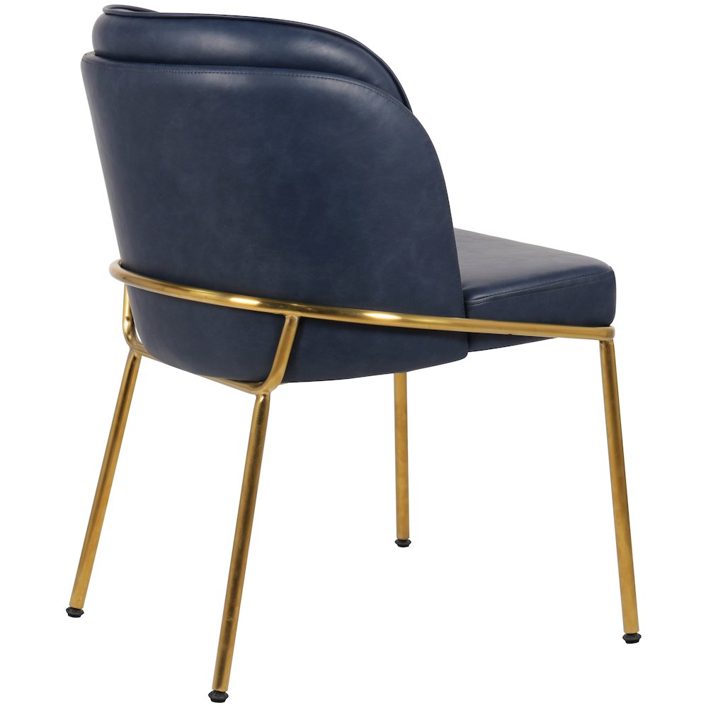 Jagger Navy Vegan Leather Dining Chair, Set of 2. Picture 6