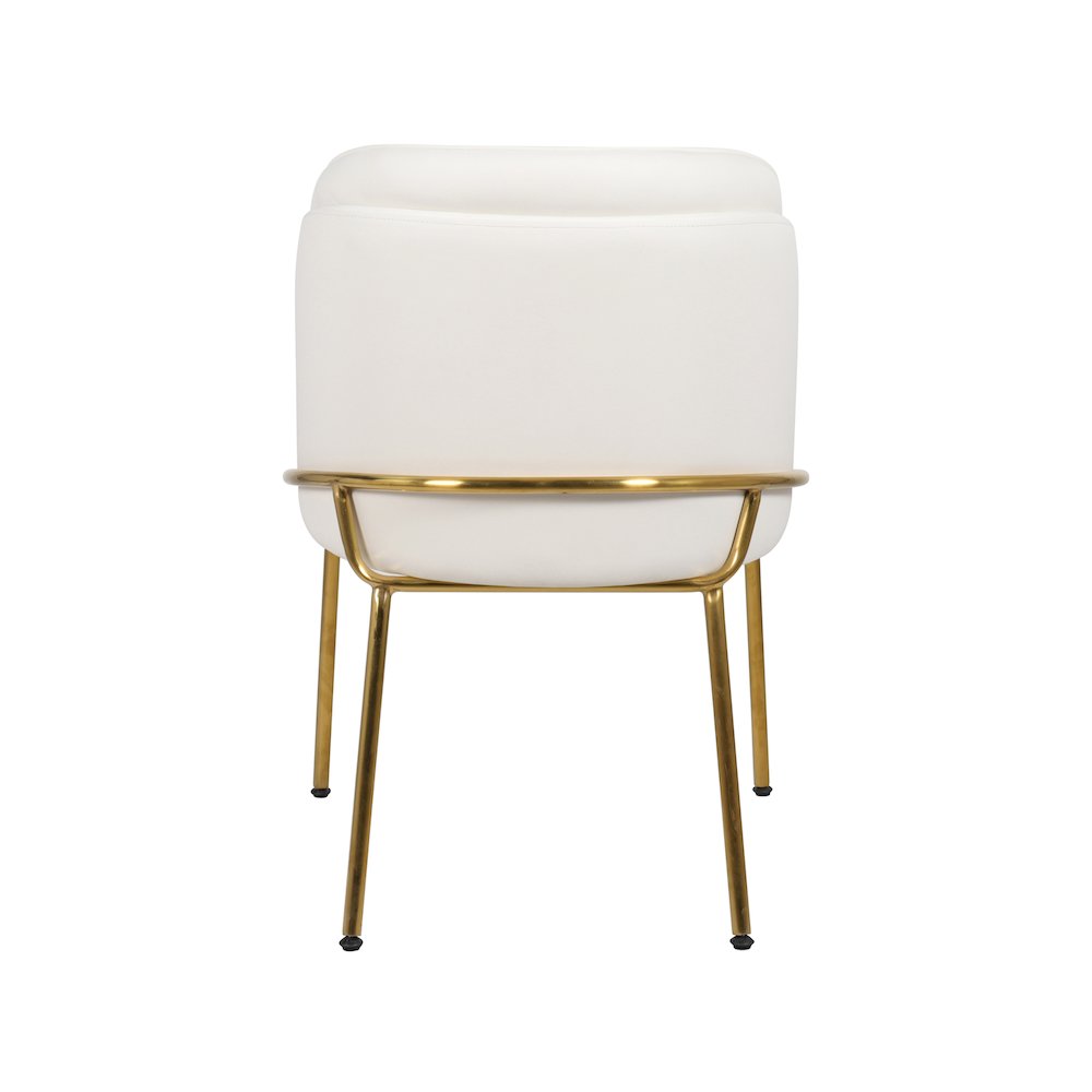 Jagger White Vegan Leather Dining Chair, Set of 2. Picture 2