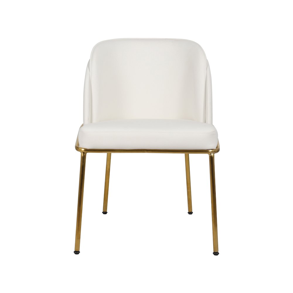 Jagger White Vegan Leather Dining Chair, Set of 2. Picture 3