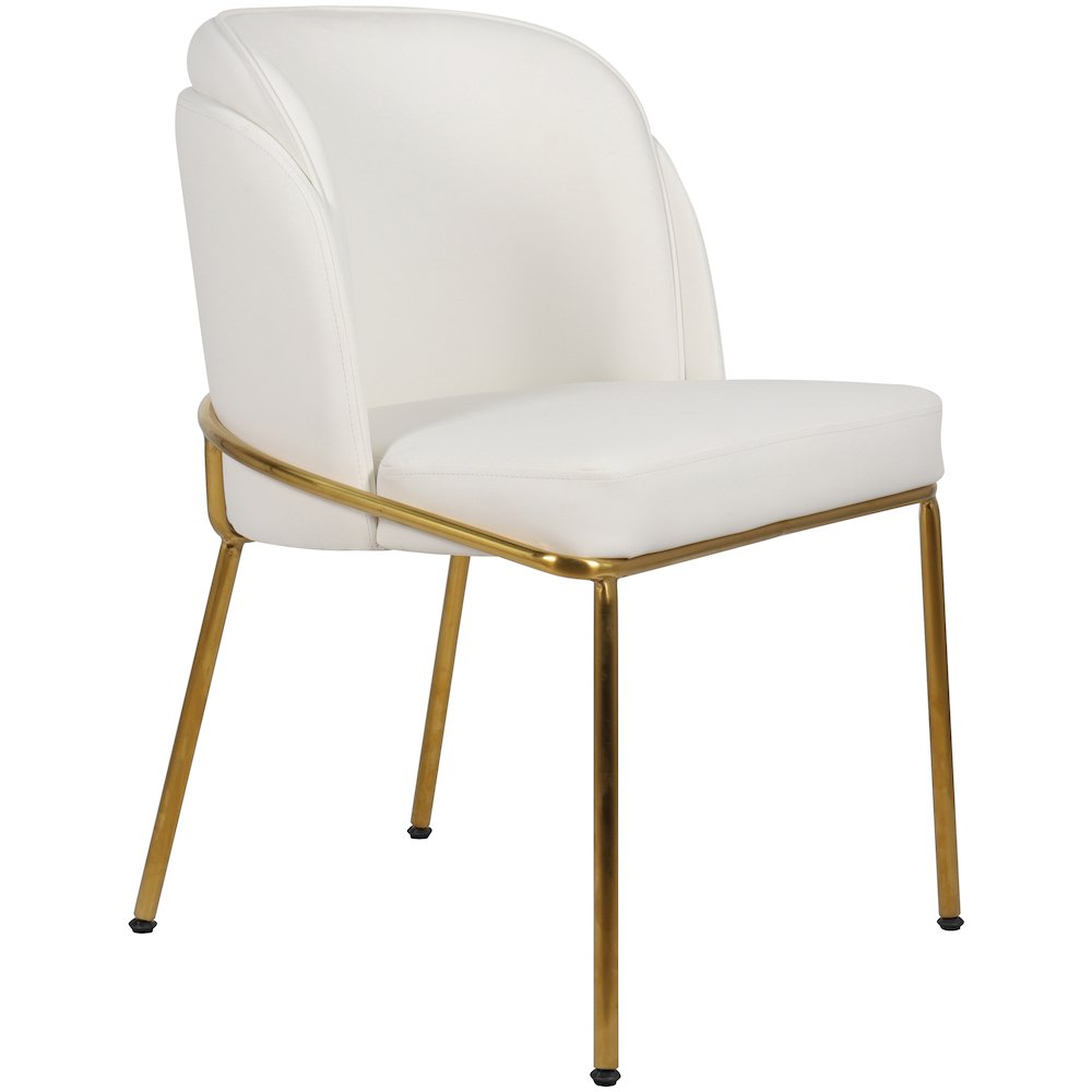 Jagger White Vegan Leather Dining Chair, Set of 2. Picture 5
