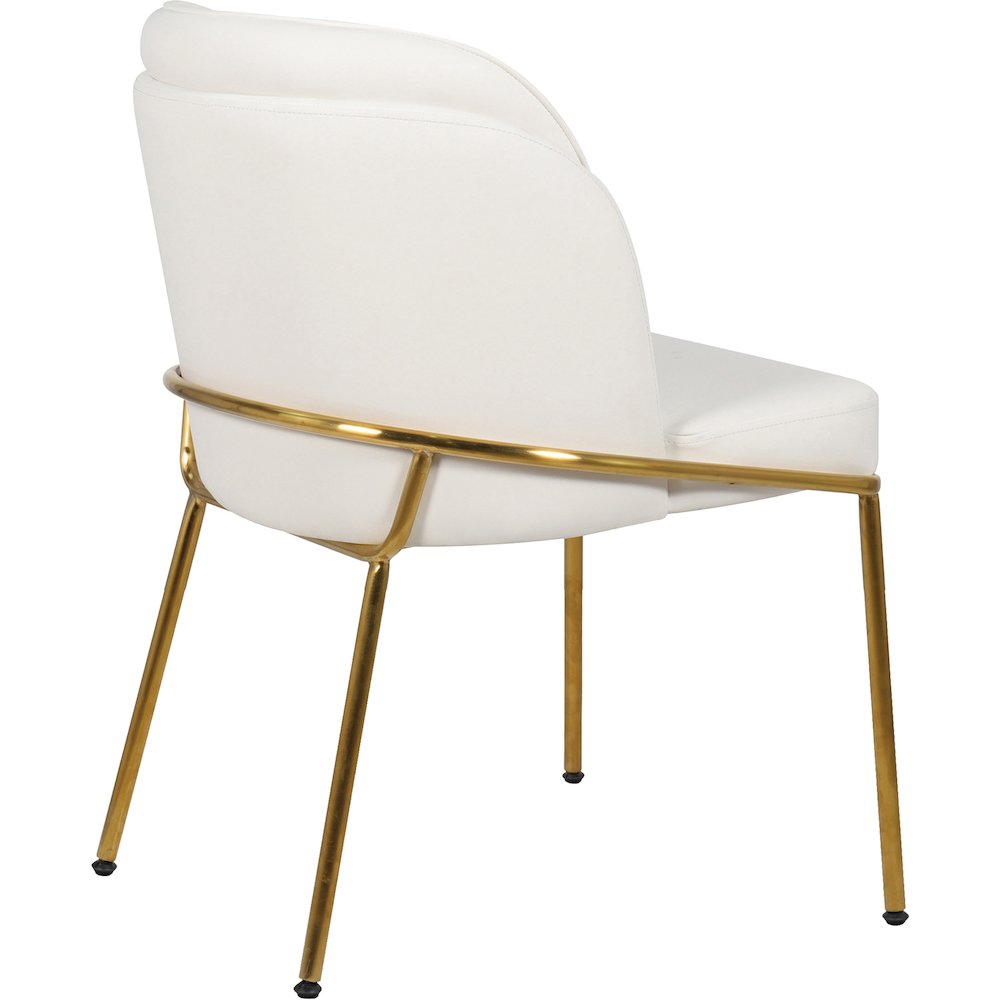 Jagger White Vegan Leather Dining Chair, Set of 2. Picture 6
