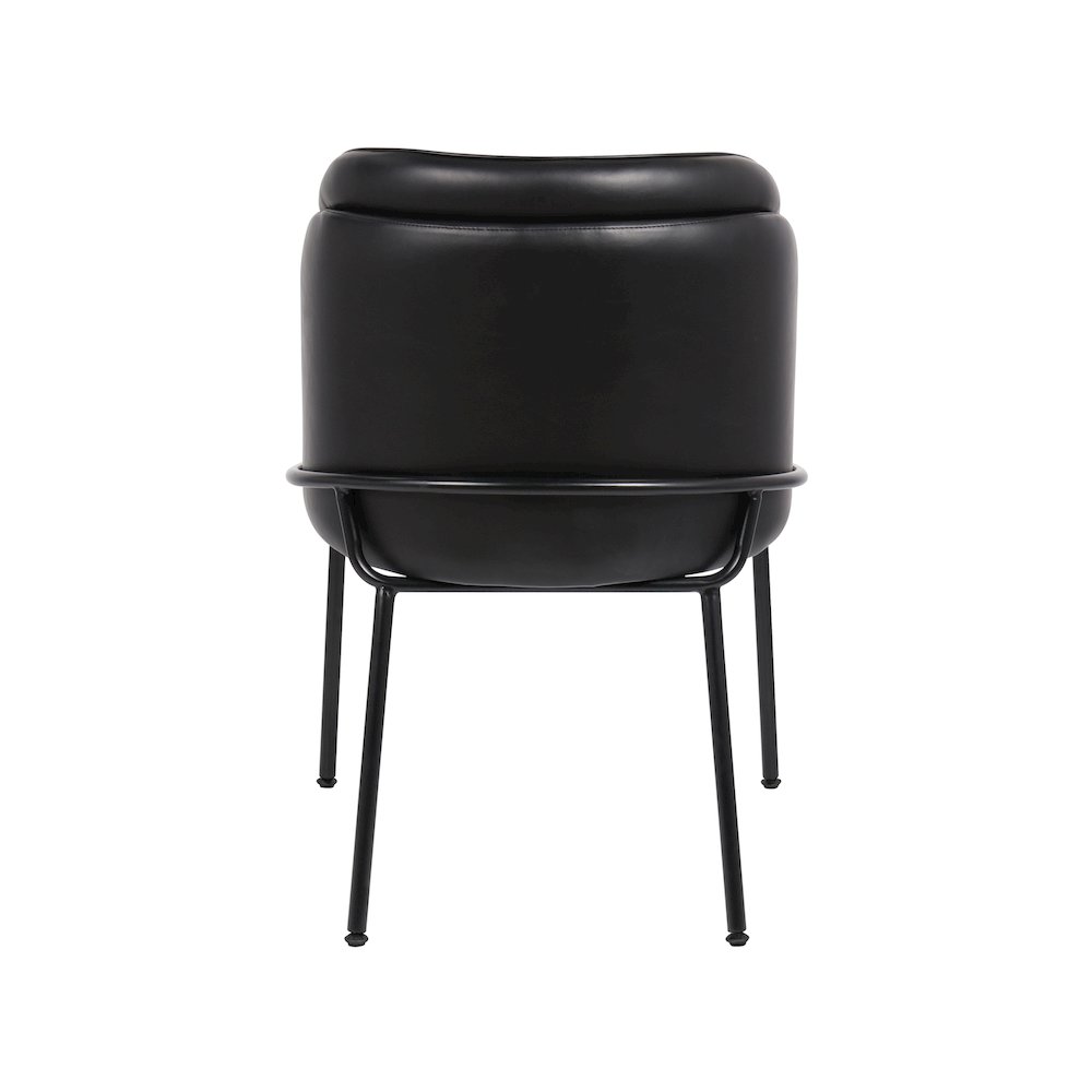 Jagger Black Vegan Leather Dining Chair, Set of 2. Picture 2