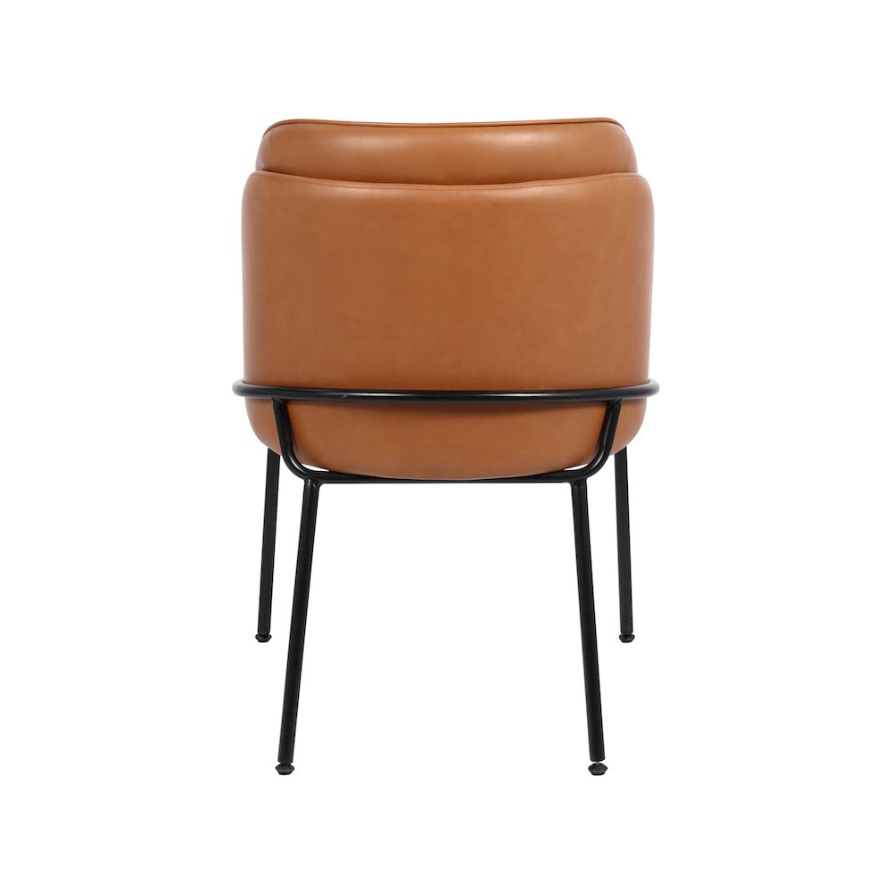Jagger Cognac Vegan Leather Dining Chair, Set of 2. Picture 2