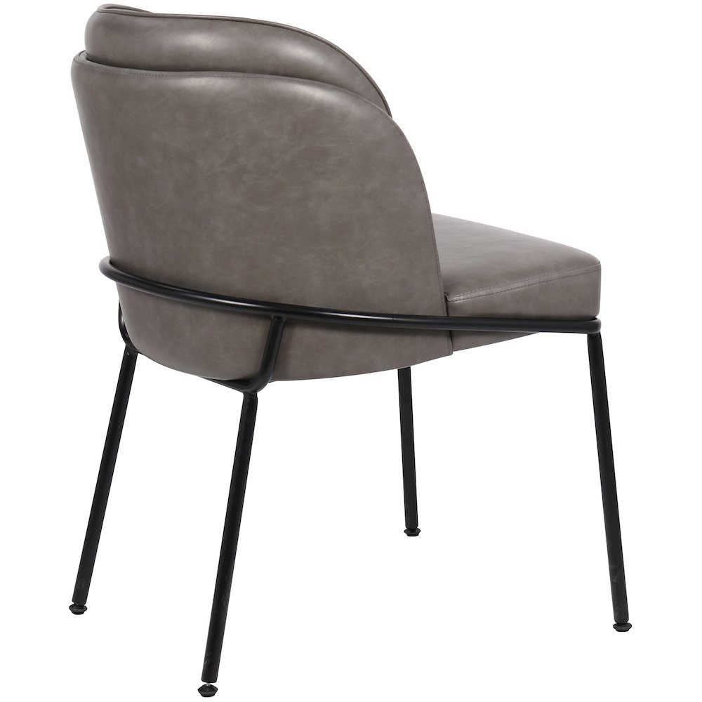 Jagger Grey Vegan Leather Dining Chair, Set of 2. Picture 6