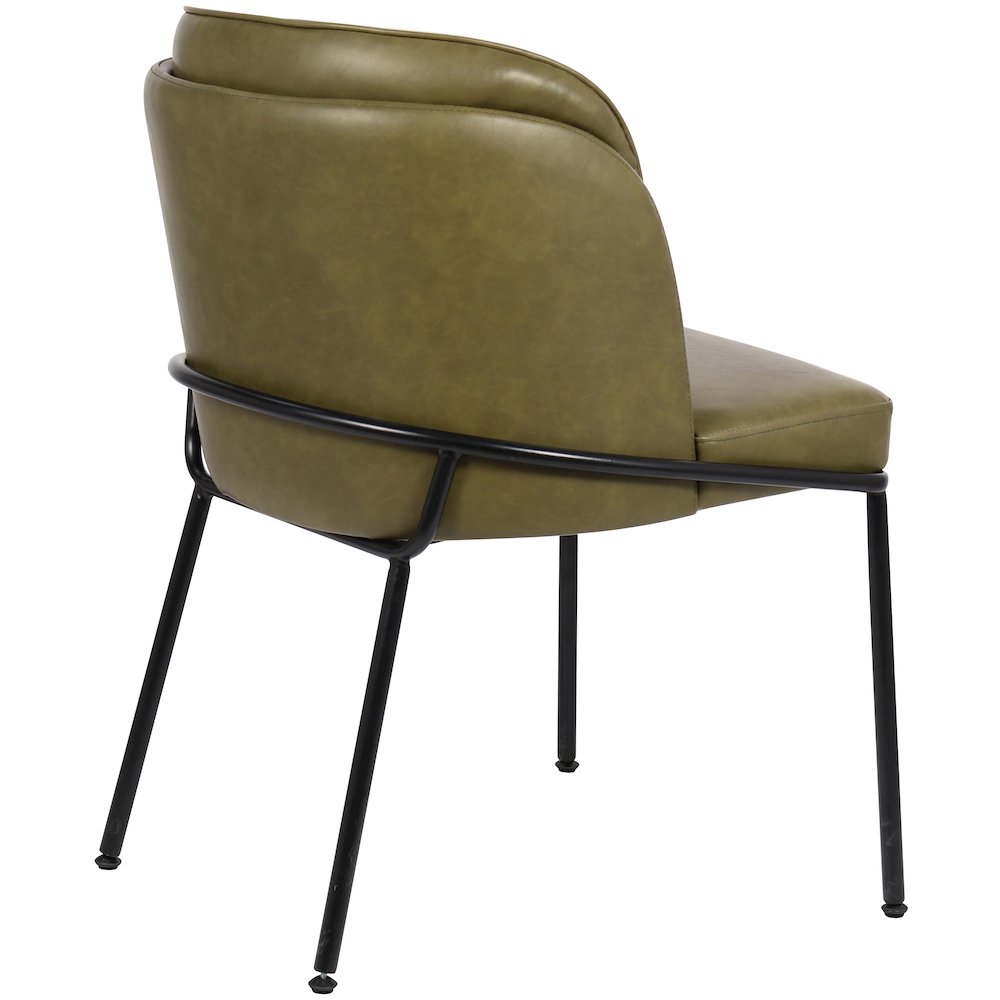 Jagger Olive Vegan Leather Dining Chair, Set of 2. Picture 6