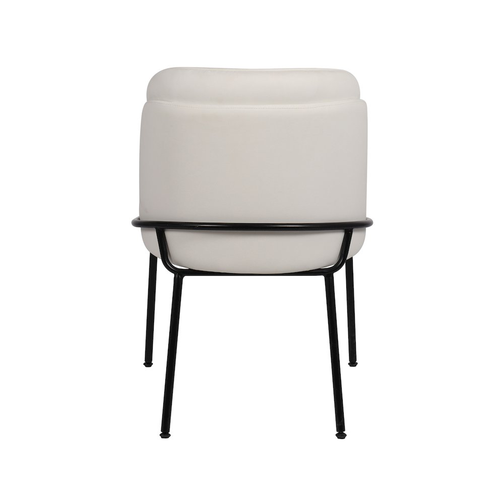 Jagger White Vegan Leather Dining Chair, Set of 2. Picture 2