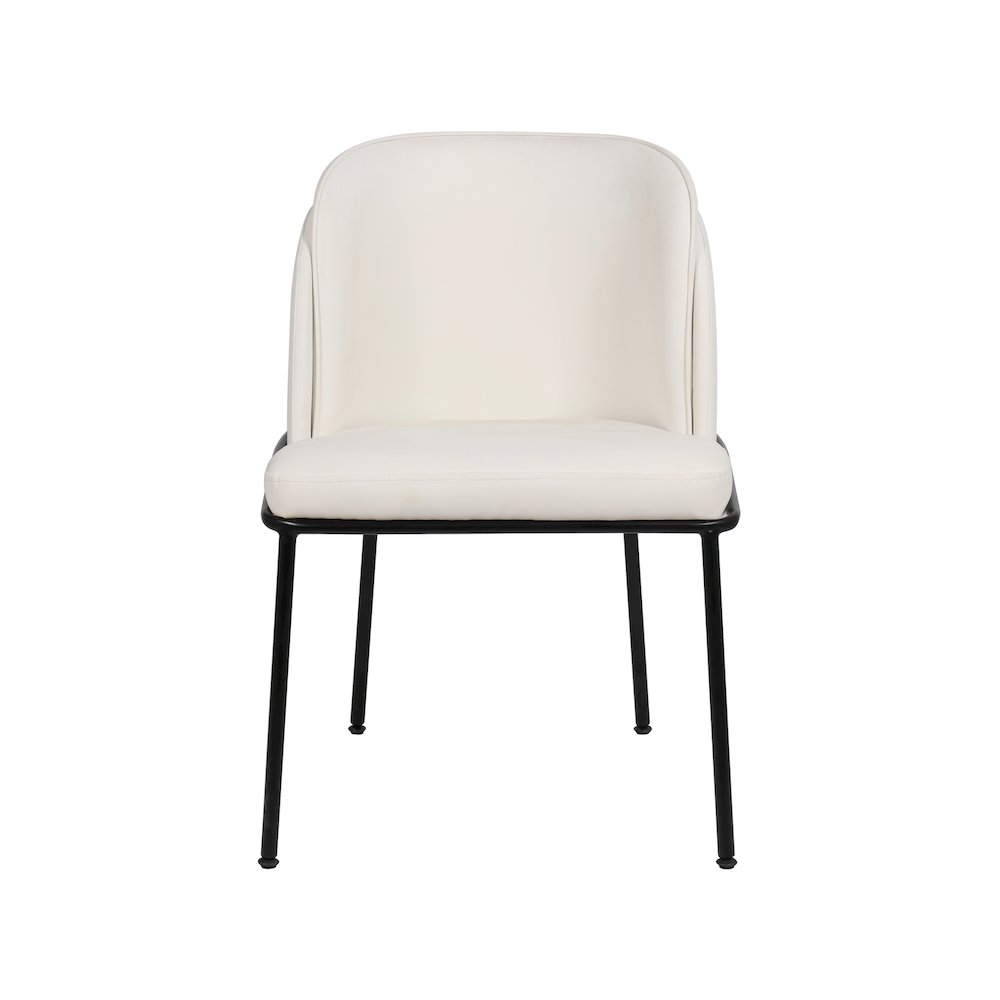 Jagger White Vegan Leather Dining Chair, Set of 2. Picture 3