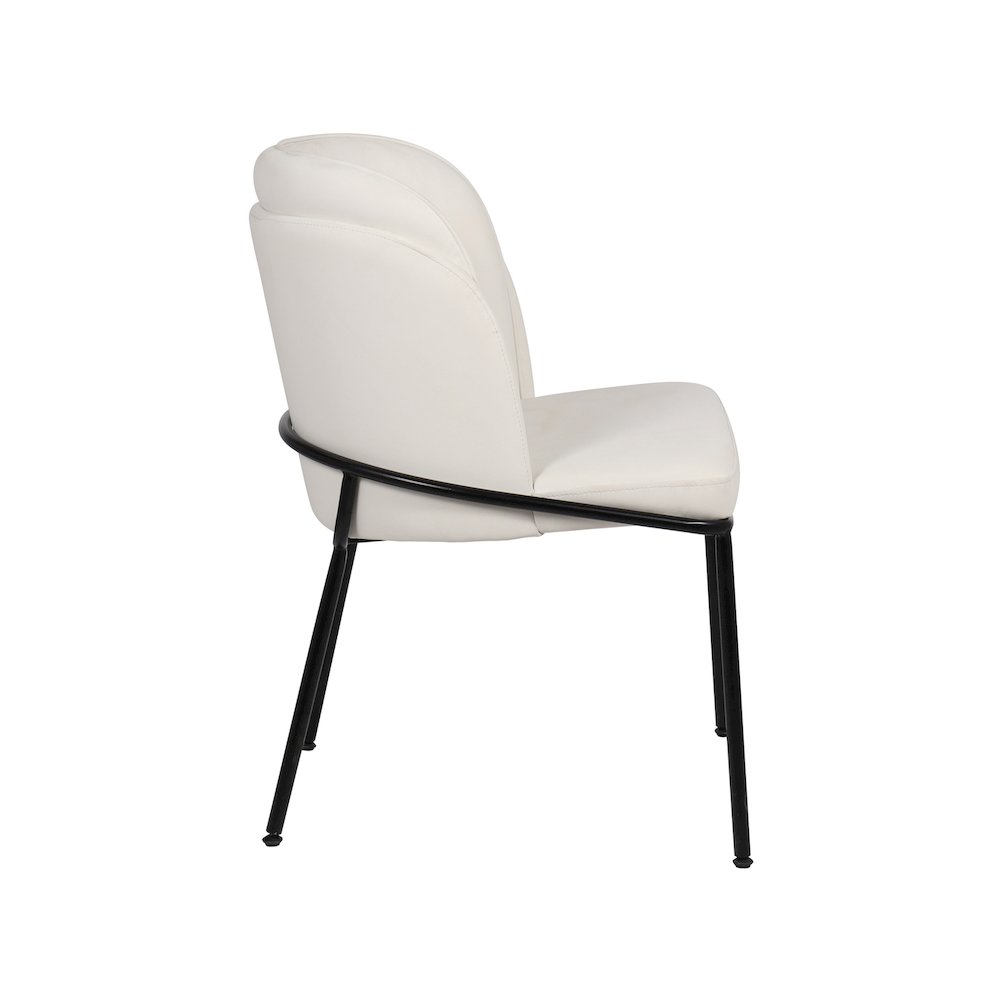 Jagger White Vegan Leather Dining Chair, Set of 2. Picture 4