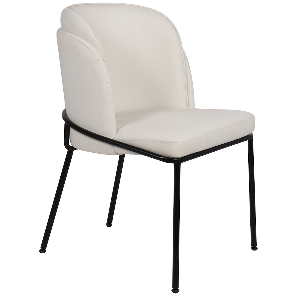 Jagger White Vegan Leather Dining Chair, Set of 2. Picture 5