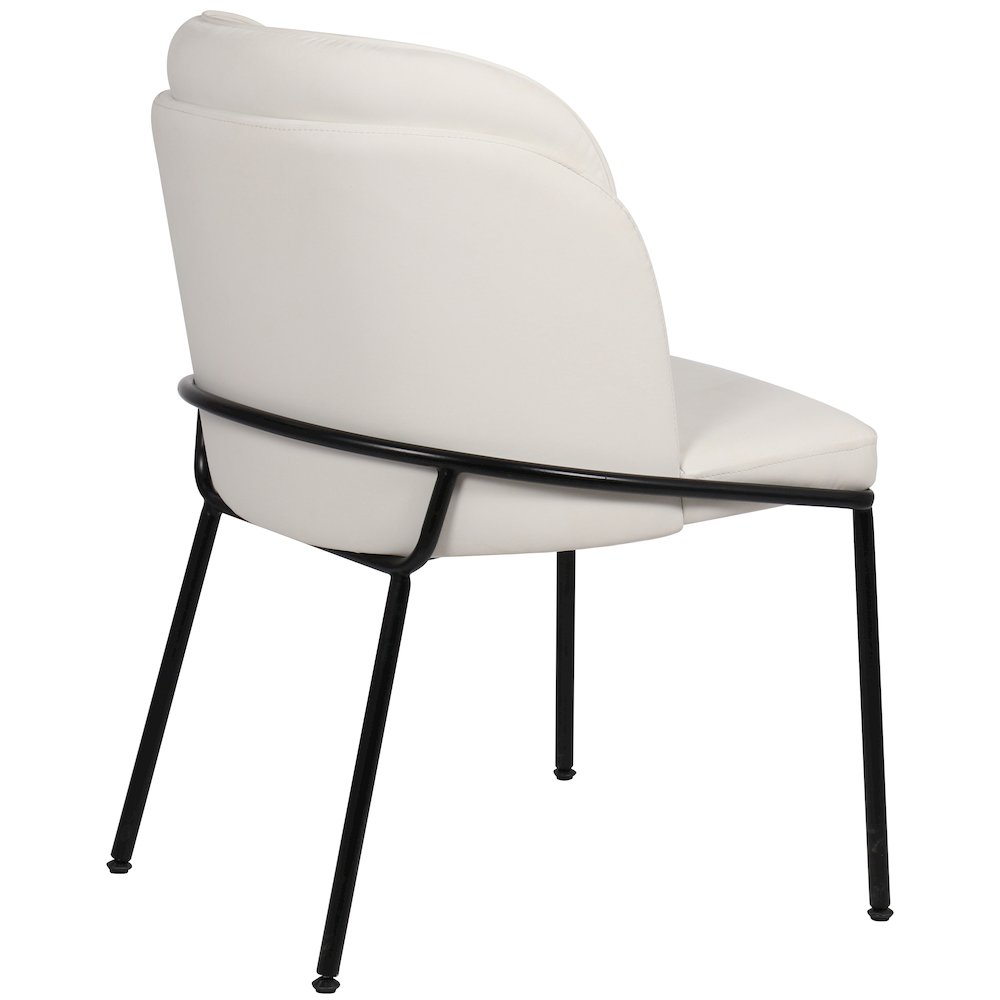 Jagger White Vegan Leather Dining Chair, Set of 2. Picture 6