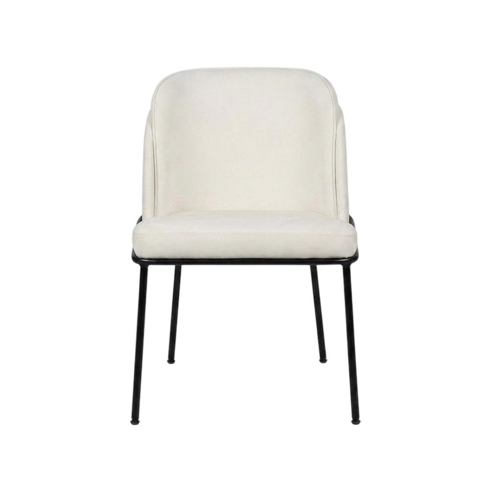 Starlight Canyon Home Vegan Leather Dining Chairs Set of 2, White Vegan Leather. Picture 2