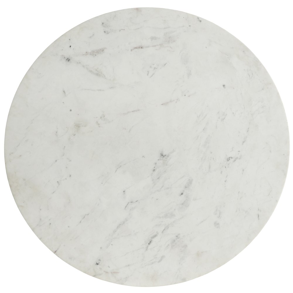 Emery White Marble Dining Table. Picture 3