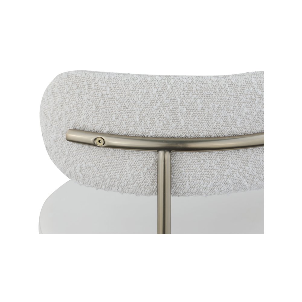 Beacon Cream Vegan Leather and Boucle Fabric Dining Chair, Set of 2. Picture 6
