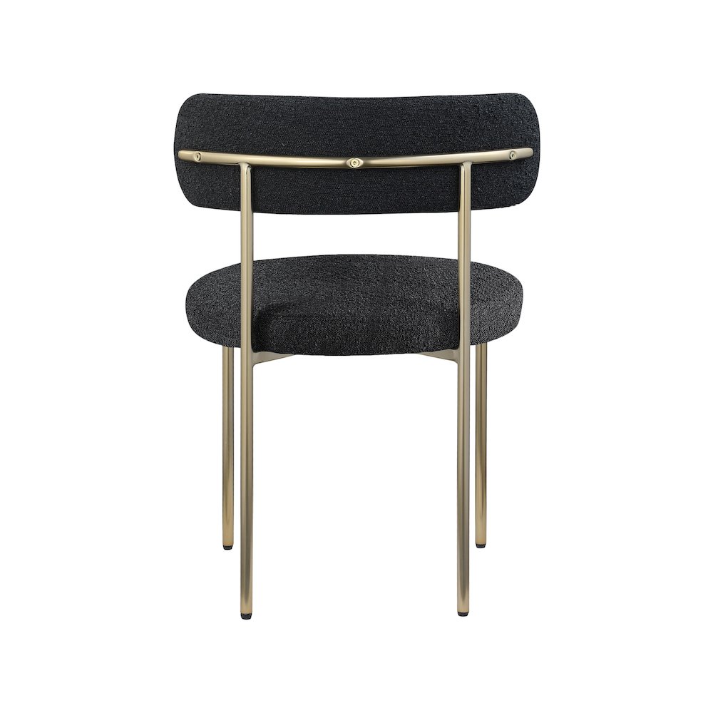 Beacon Black Boucle Fabric Dining Chair, Set of 2. Picture 2