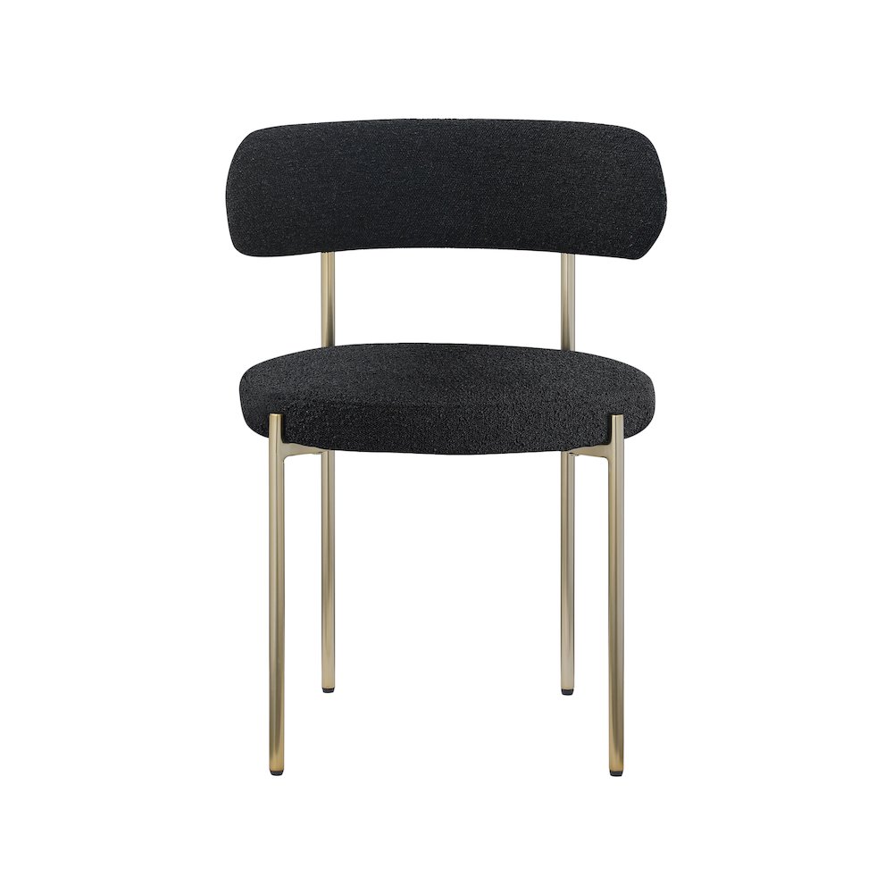 Beacon Black Boucle Fabric Dining Chair, Set of 2. Picture 3