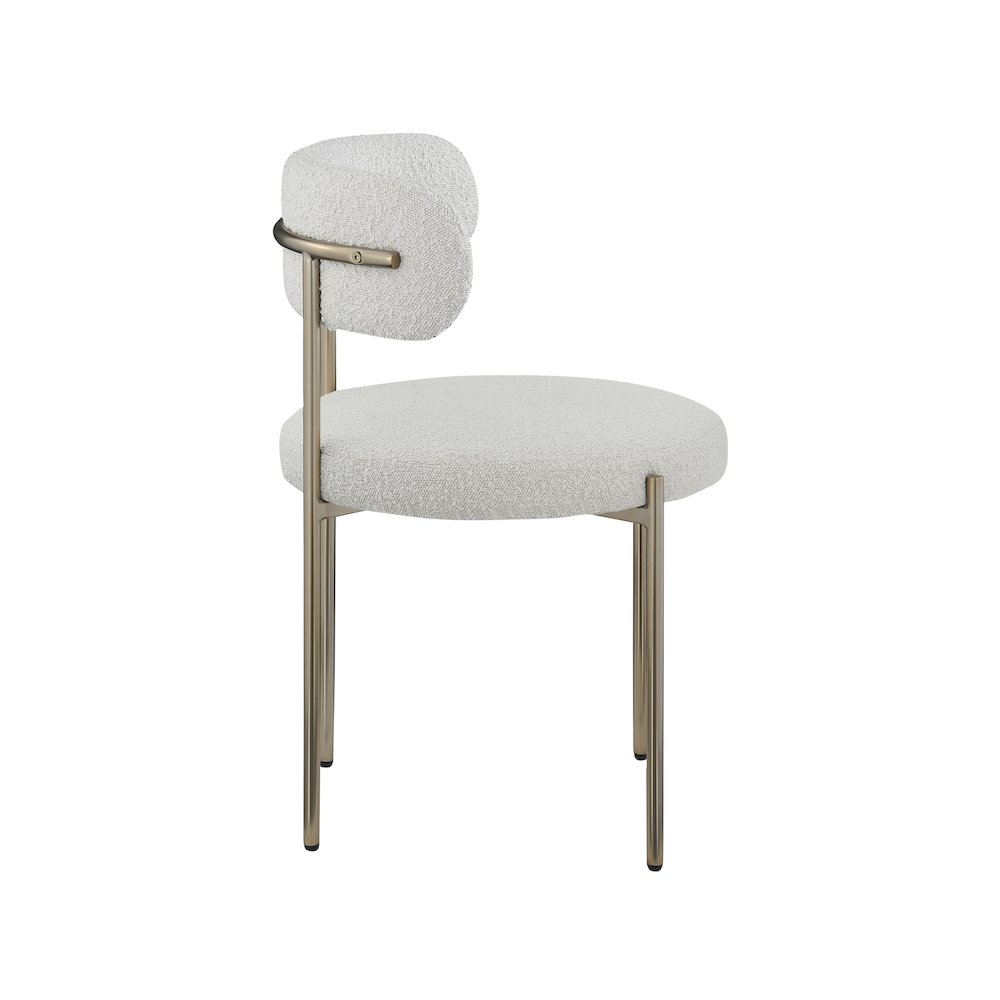 Beacon Cream Boucle Fabric Dining Chair, Set of 2. Picture 4