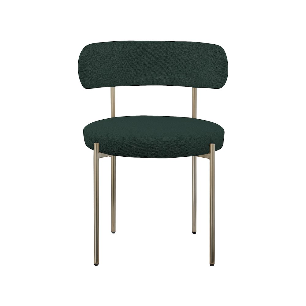 Beacon Green Boucle Fabric Dining Chair, Set of 2. Picture 3