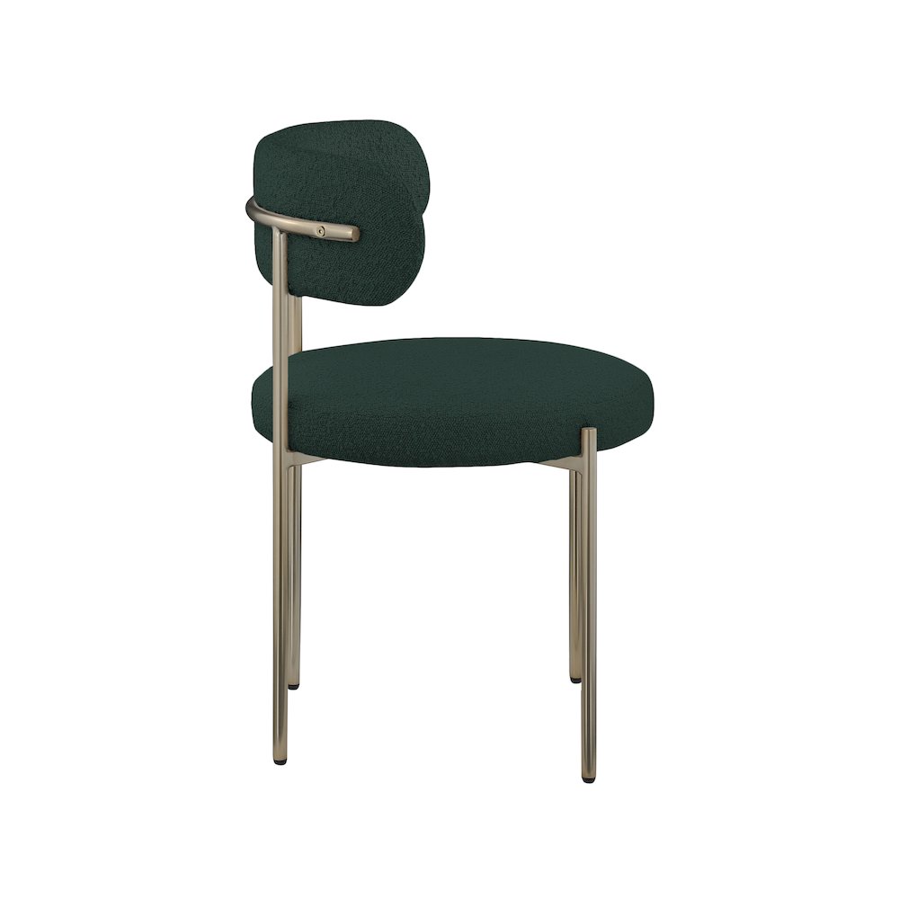 Beacon Green Boucle Fabric Dining Chair, Set of 2. Picture 4