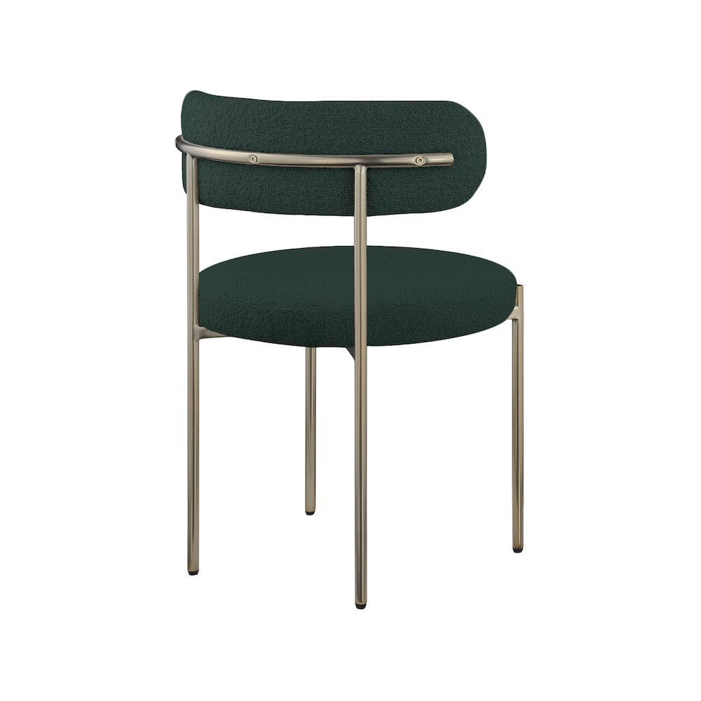 Beacon Green Boucle Fabric Dining Chair, Set of 2. Picture 5