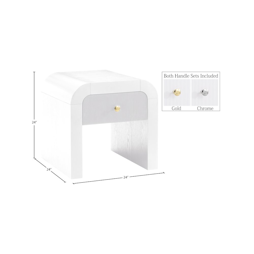 Artisto White End Table. Picture 13