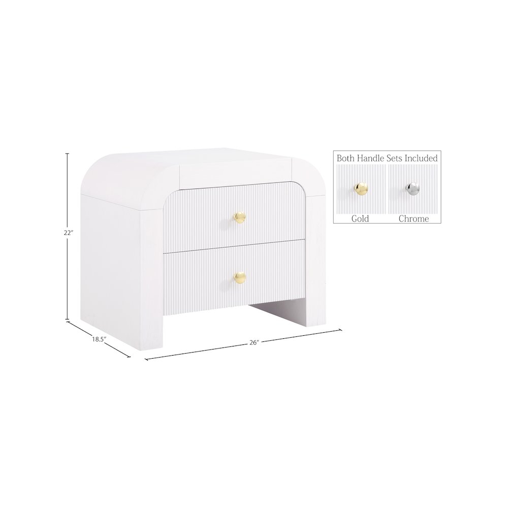 Artisto White Night Stand. Picture 15