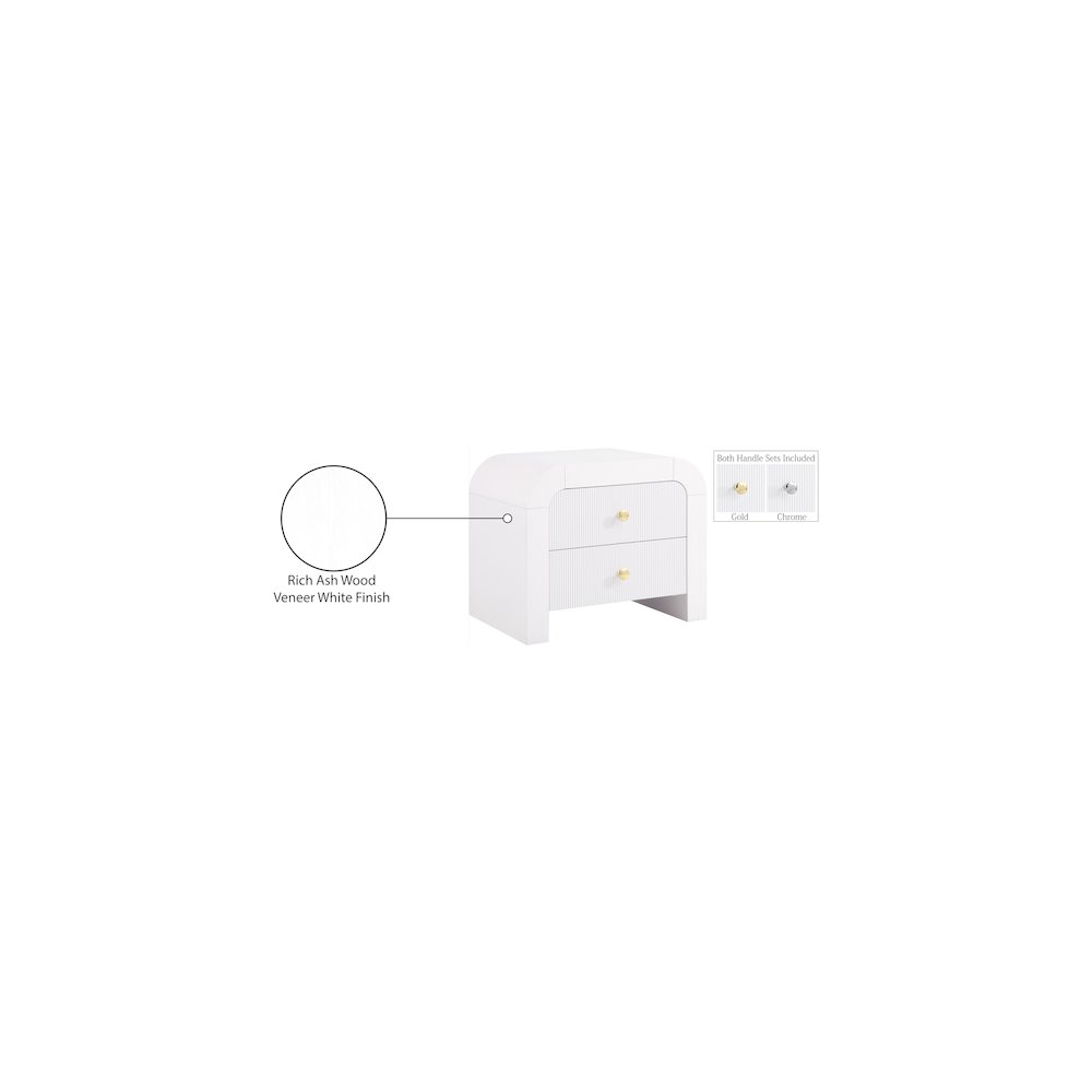 Artisto White Night Stand. Picture 16