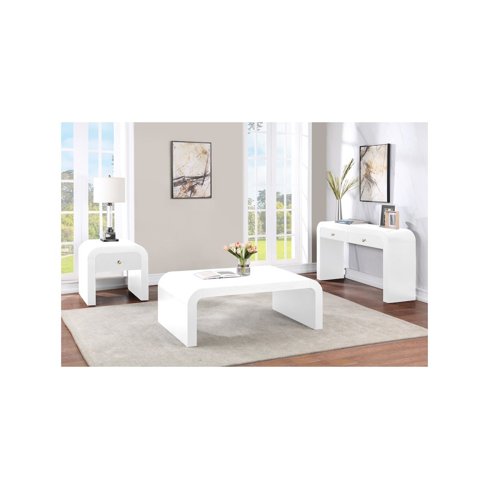 Artisto White Console Table. Picture 13
