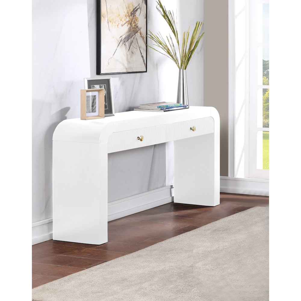Artisto White Console Table. Picture 2