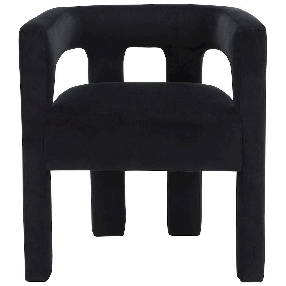 Athena Black Velvet Dining Chair. Picture 3