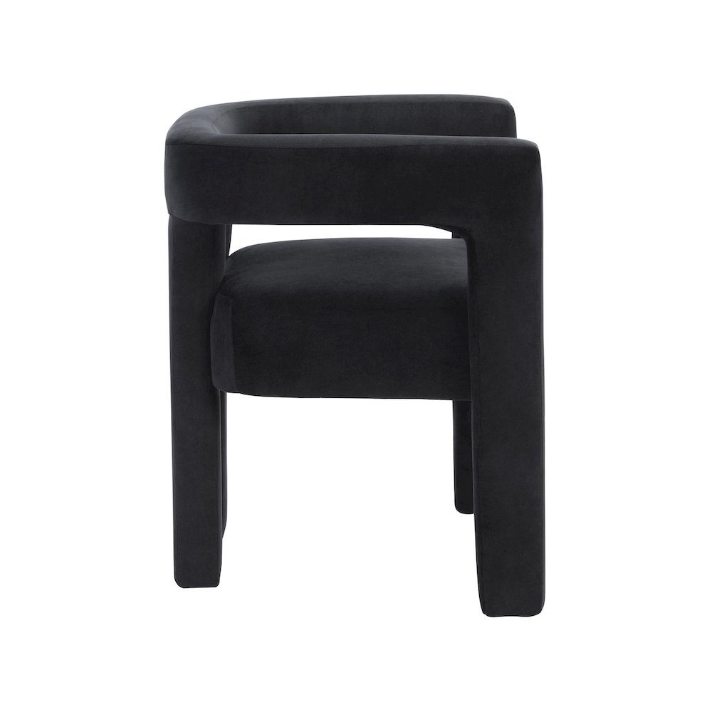 Athena Black Velvet Dining Chair. Picture 4
