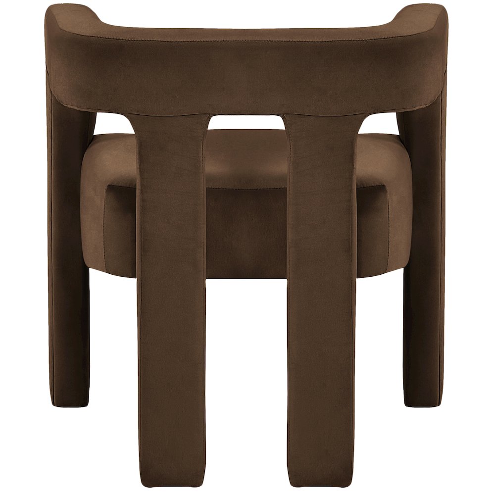 Athena Brown Velvet Dining Chair. Picture 2