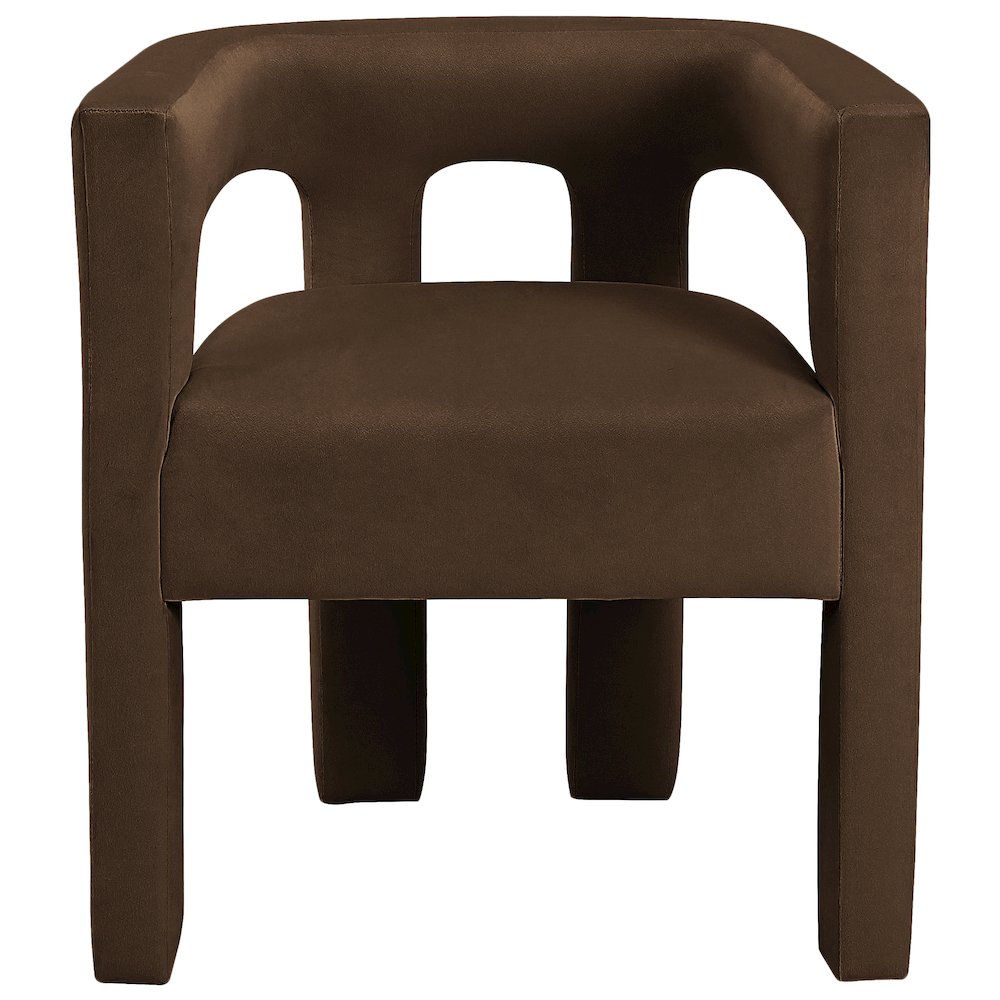 Athena Brown Velvet Dining Chair. Picture 3
