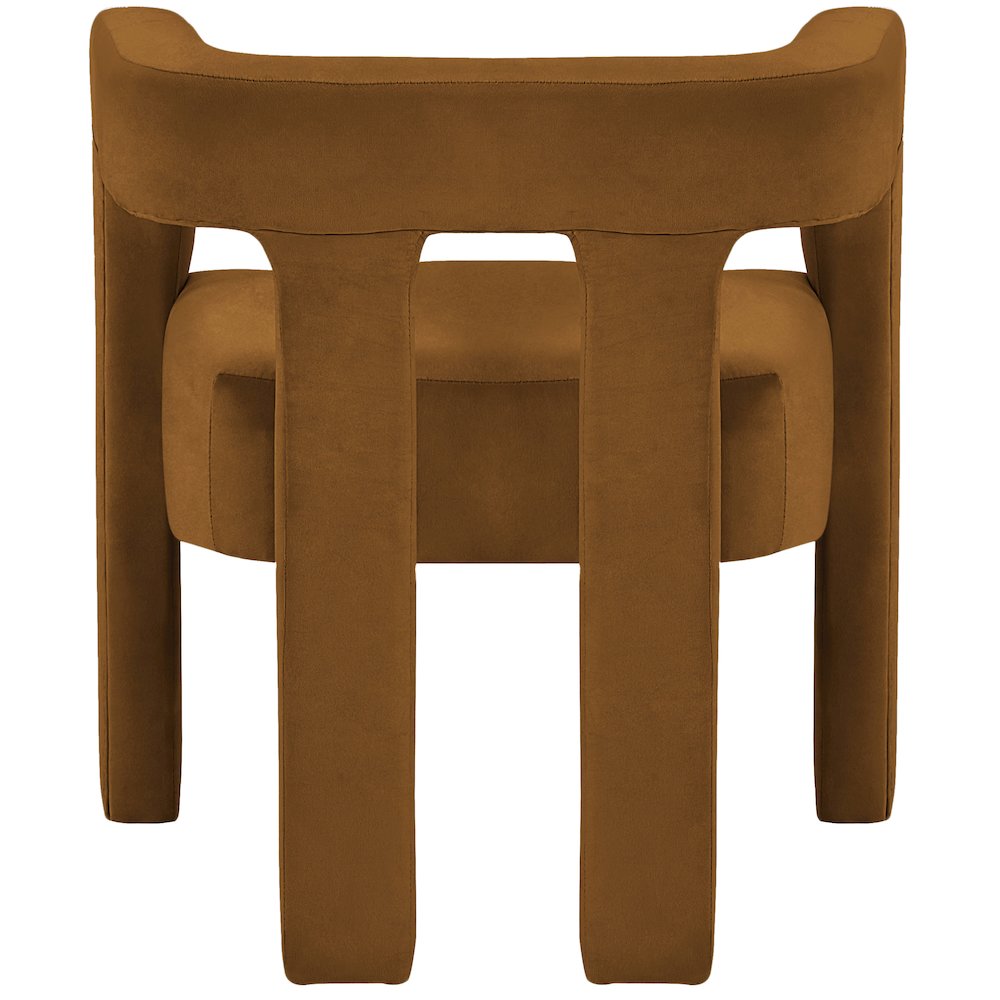 Athena Saddle Velvet Dining Chair. Picture 2