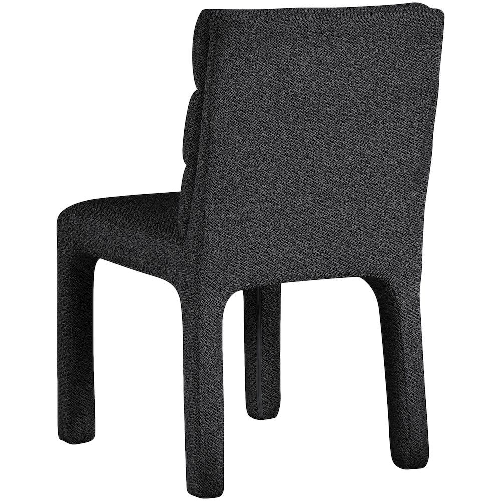 Kai Black Boucle Fabric Dining Chair, Set of 2. Picture 2