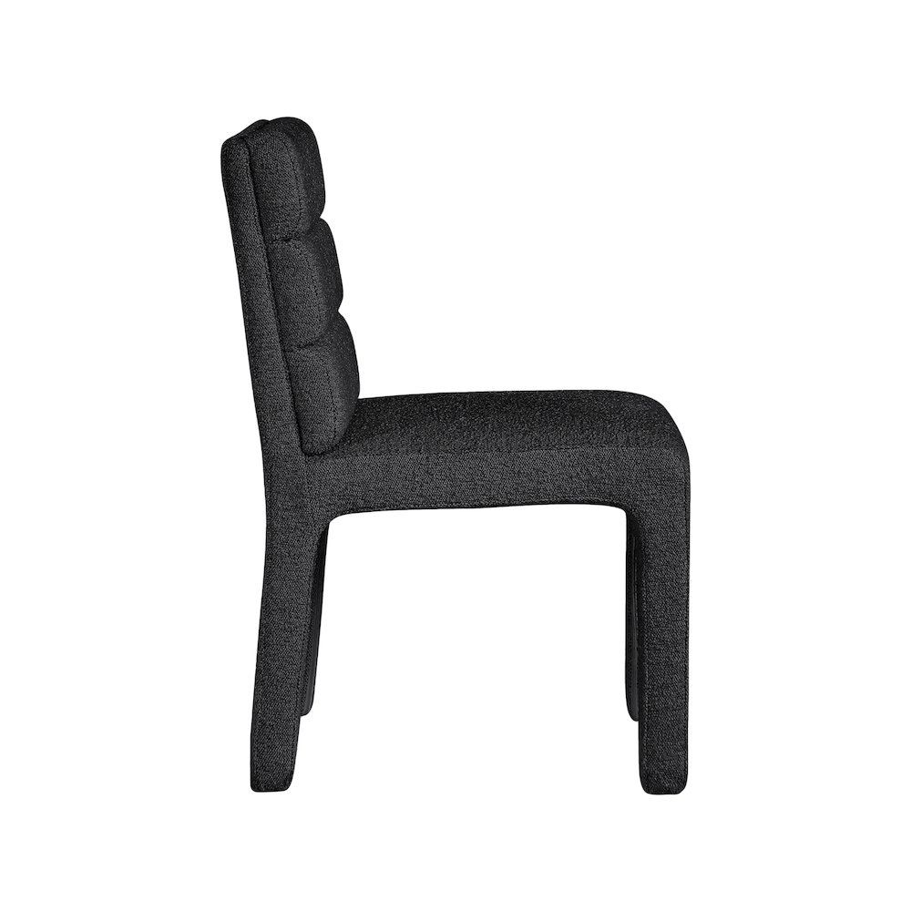 Kai Black Boucle Fabric Dining Chair, Set of 2. Picture 3