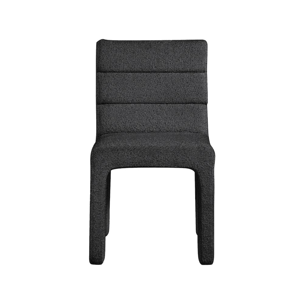 Kai Black Boucle Fabric Dining Chair, Set of 2. Picture 4