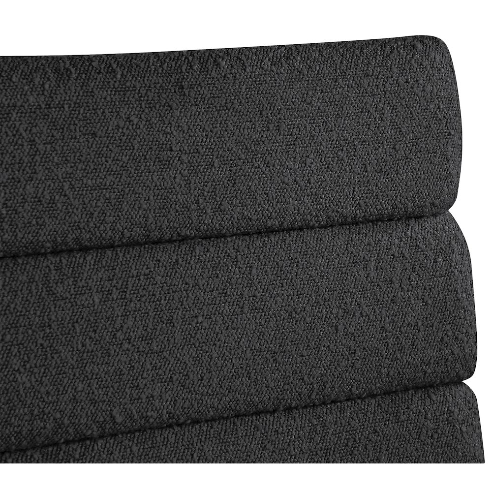 Kai Black Boucle Fabric Dining Chair, Set of 2. Picture 6