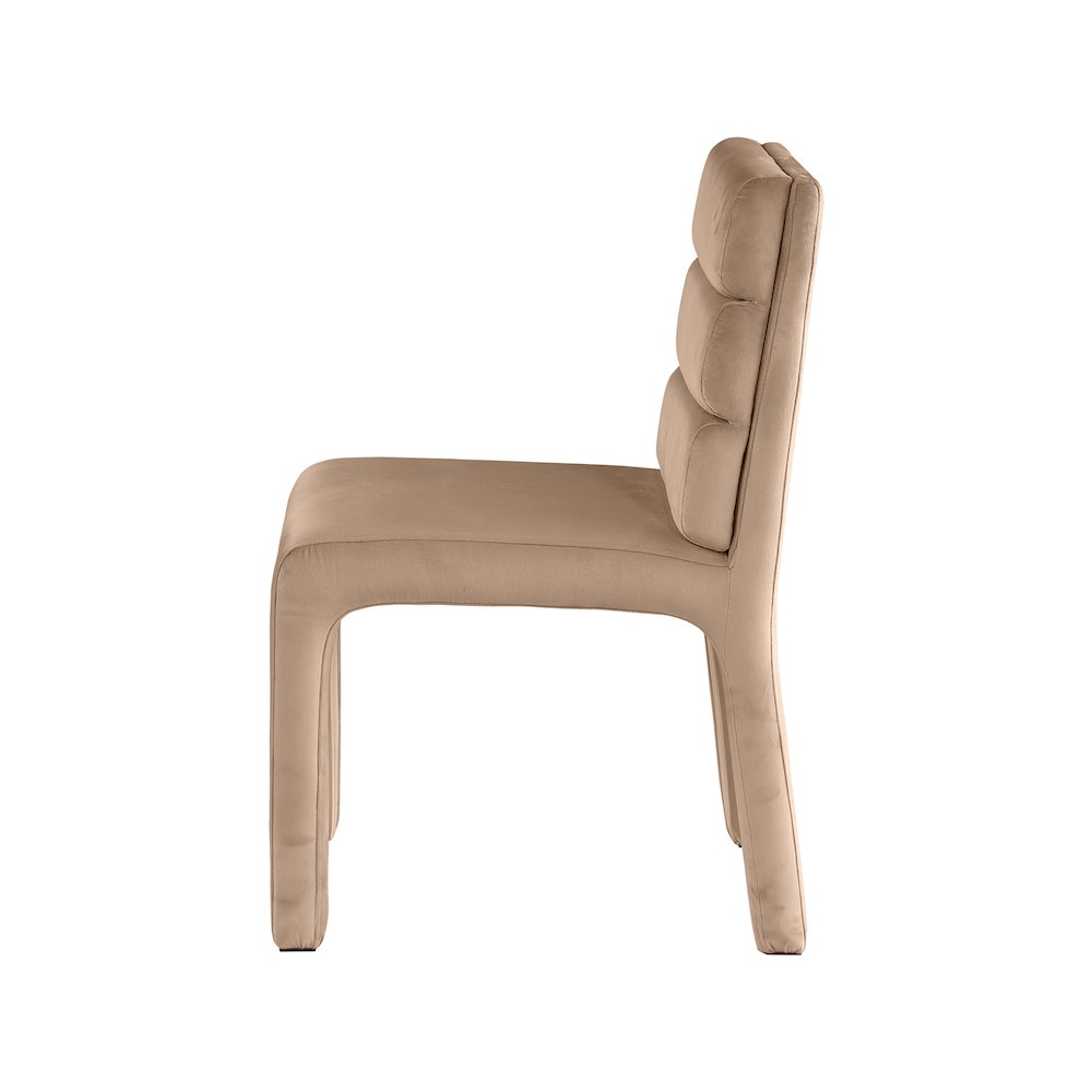 Kai Beige Velvet Dining Chair, Set of 2. Picture 3