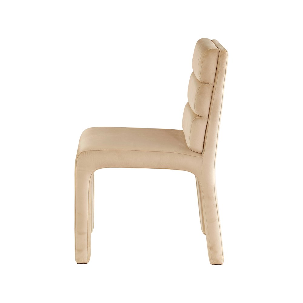 Kai Camel Velvet Dining Chair, Set of 2. Picture 3